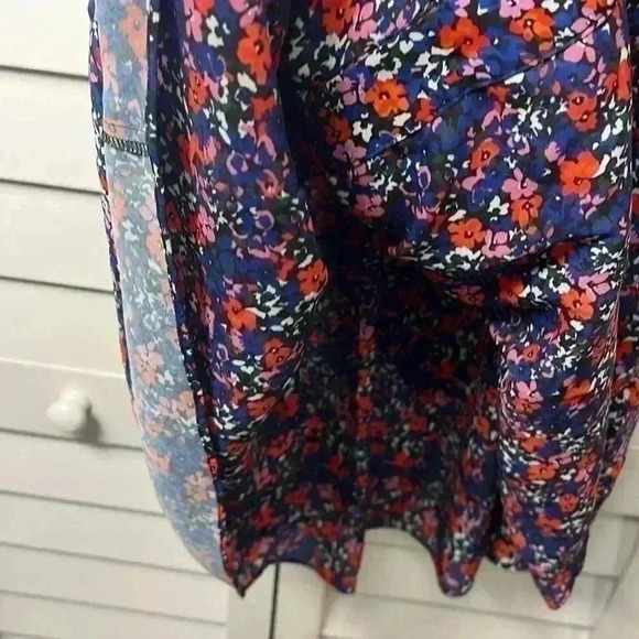 Parker Jemma Sleeveless Silk Blend Dress Size Small Multi Ditsy - Picture 7 of 15